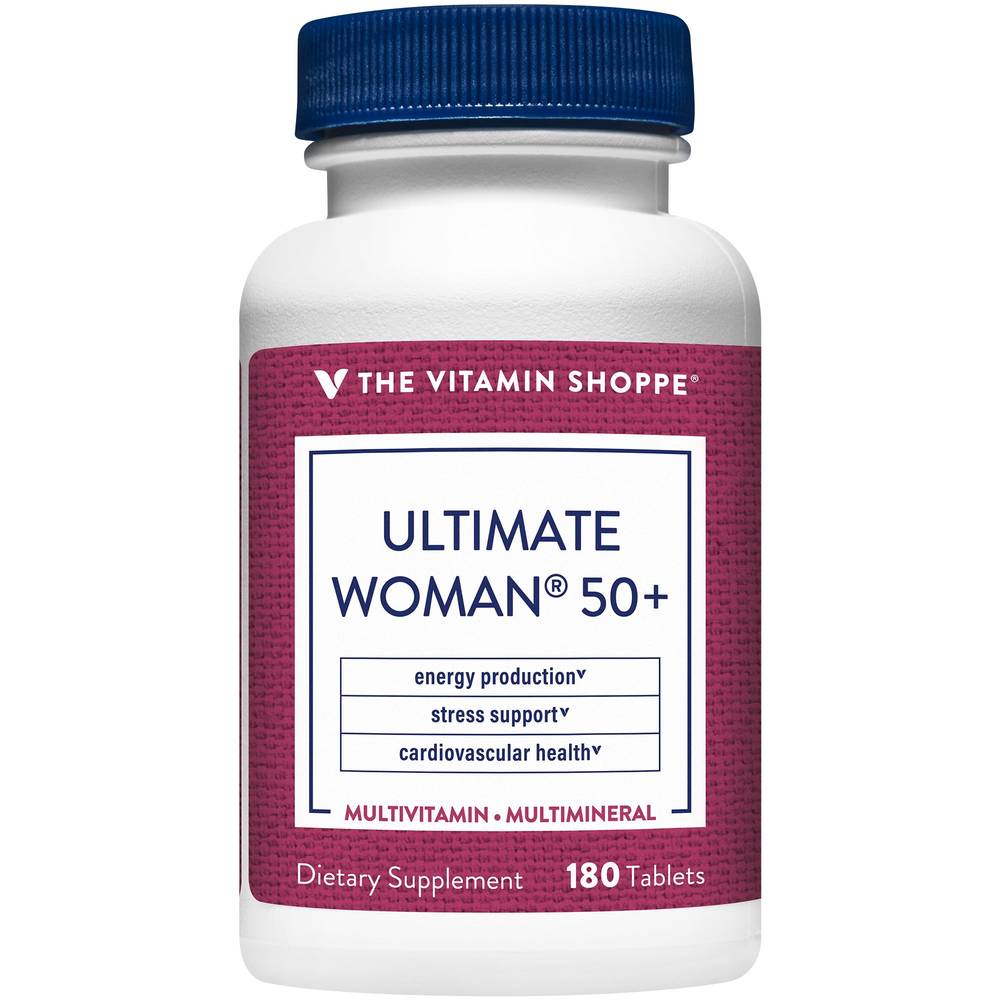 Ultimate Woman 50+ Multivitamin & Multimineral - Energy Production, Stress, & Cardiovascular Health (180 Tablets)