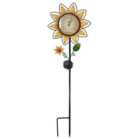 Garden Party Flower Thermometer Stake