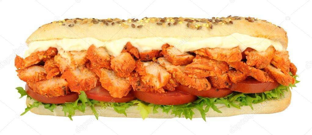 Sandwich crudités poulet tandoori