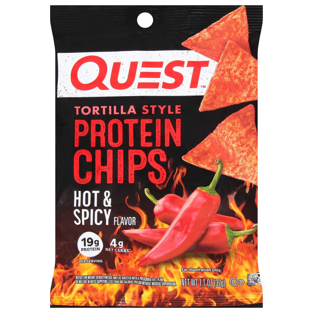 Quest Tortilla Style Hot & Spicy Flavor Protein Chips (1.1 oz)