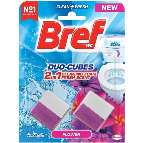 Bref Duo Cubes Flower In Cistern Toilet Cleaner 2 x 50g