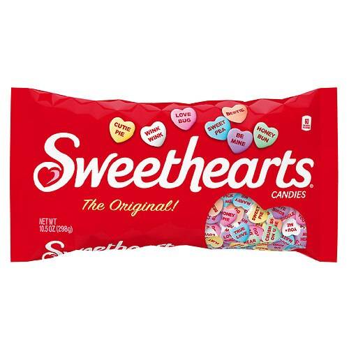 Order Sweethearts Valentine's Heart Shaped Candy - 10.5 oz food online from Walgreens store, Maywood on bringmethat.com