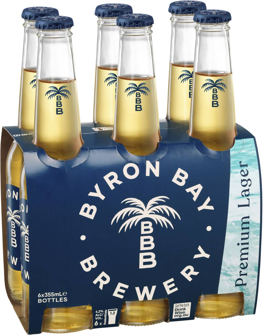 Byron Bay Lager Bottle 355mL X 6 pack