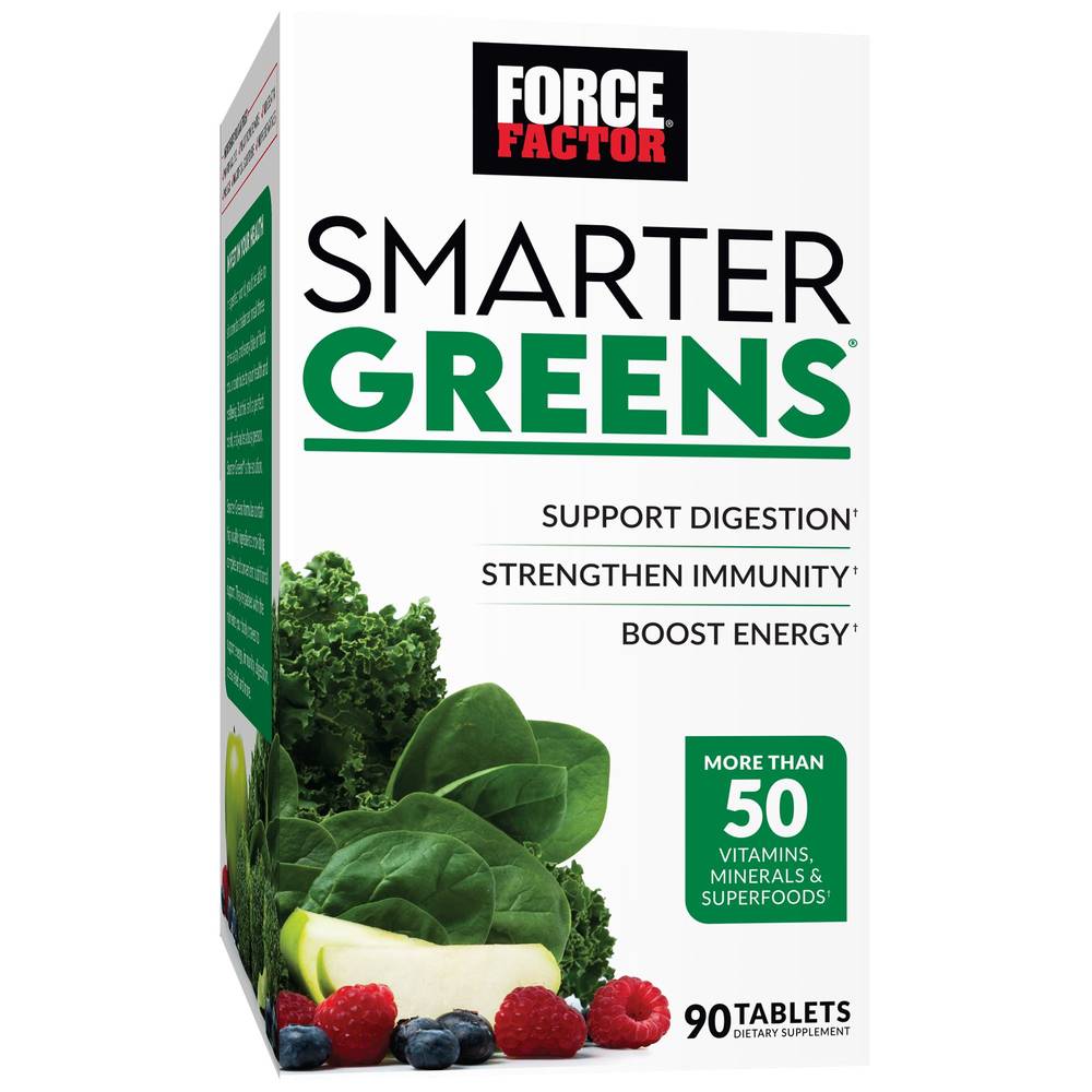 Smarter Greens – Essential Superfood Tablets – Supports Digestion, Energy, & Stress Reduction (90 Tablets)
