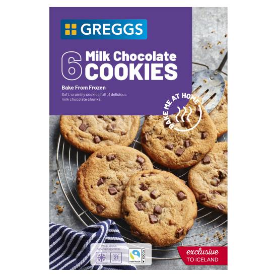 Greggs Milk Chocolate Cookies (6 ct)