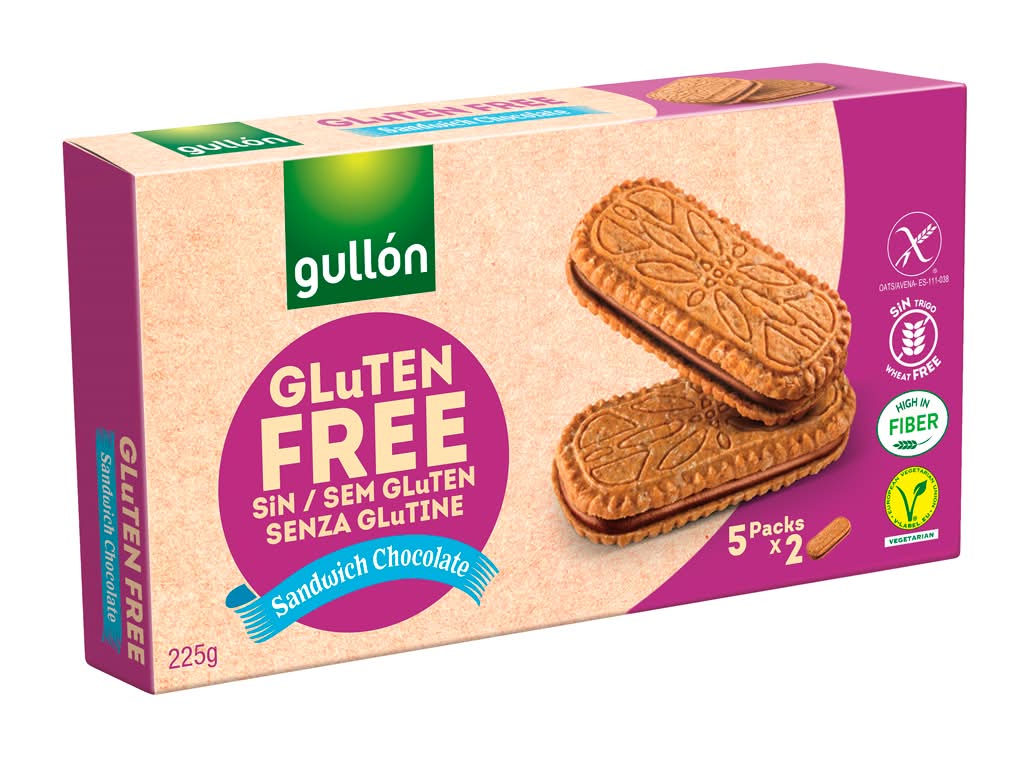 GullÃ³n - Sandwich chocolate sem gluten, 220g
