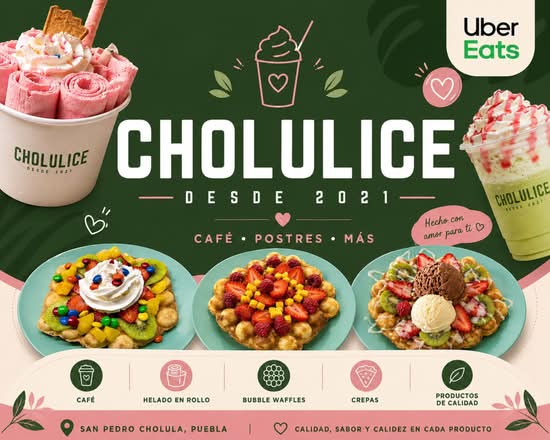 CHOLULICE helados en rollo & bubble waffles