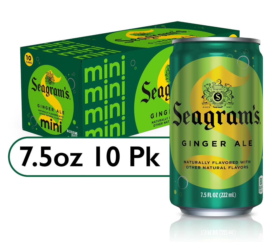 Seagram's Mini Ginger Ale Soda (10 x 7.5 fl oz)