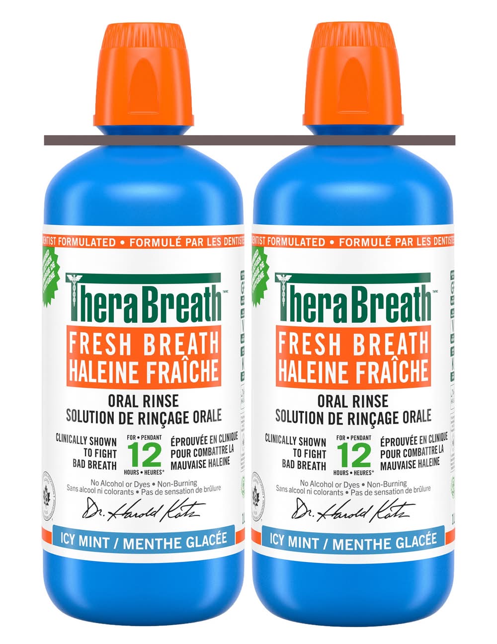 Therabreath - Mente Glacée Haleine Fraîche Solution De Rinçage Orale, 2 X 1 L / Therabreath Icy Mint Fresh Breath Mouthwash, 2 X 1 L