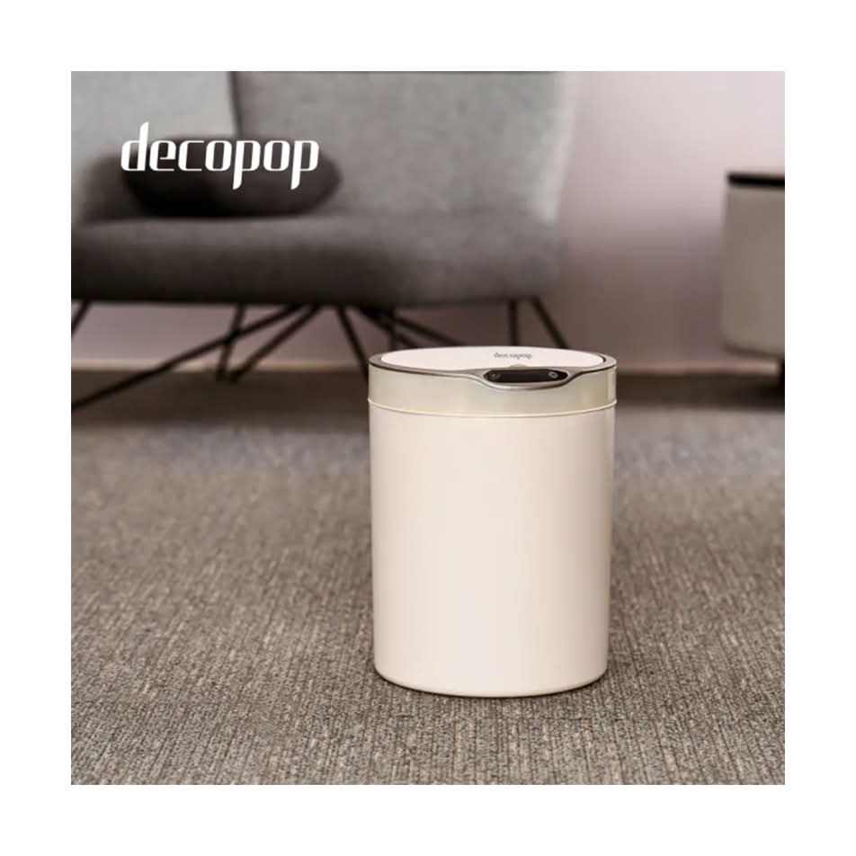 #255303 decopop 簡約風智能感應式垃圾桶-12L DP-260-WT