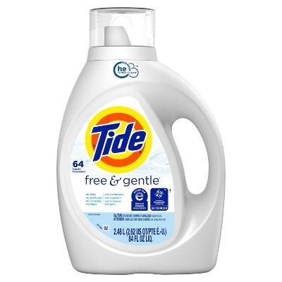 Tide Free and Gentle 64 Loads Liquid Laundry Detergent (84 fl oz)