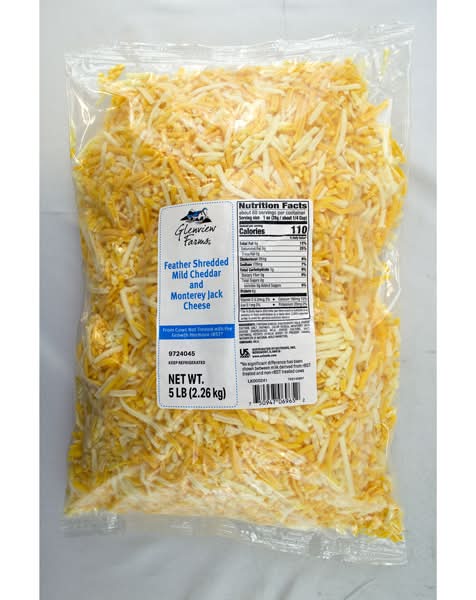 Glenview Farms Cheddar & Jack Feather Shredded Cheese (80 oz)