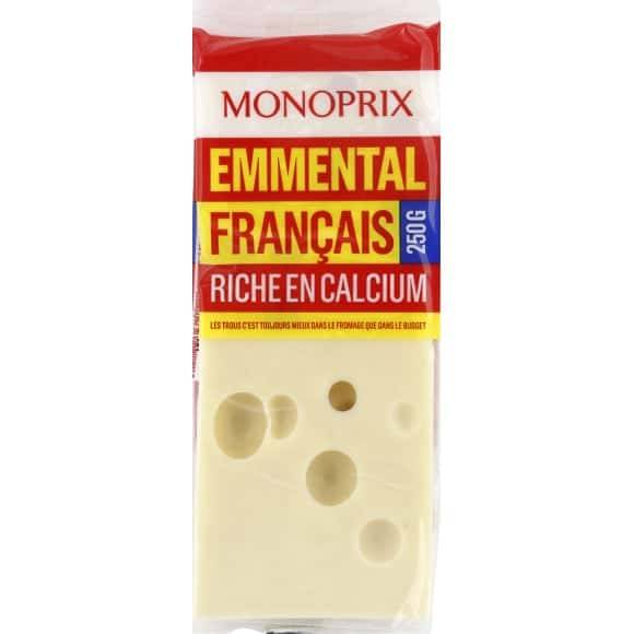 Monoprix Emmental Français Le Paquet De 250 G