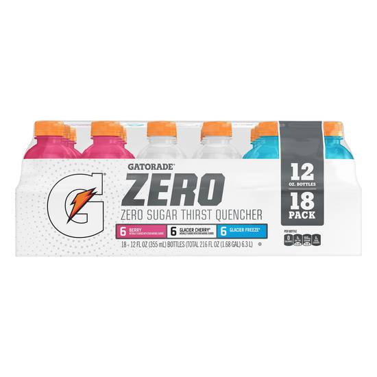 Gatorade Zero Assorted Thirst Quencher (18 pack, 12 fl oz)