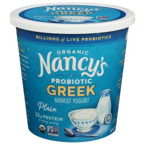 Nancy's Organic Plain Nonfat Probiotic Greek Yogurt