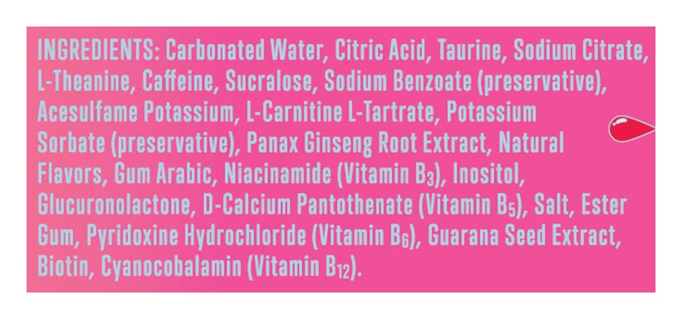 pink b12 l carnitine Alani Nu Gluten Free Vegan Energy Drink, Strawberry Sunrise (12 fl oz) restricted-ca CORE NUTRITIONALS PRE-WORKOUT 🔹Maximizes clean energy Flavor:Waterberry