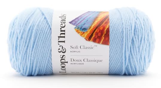 Loops & Threads Soft Classic Solid Yarn, Light Blue