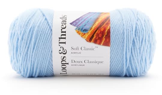 Loops & Threads Soft Classic Solid Yarn, Light Blue