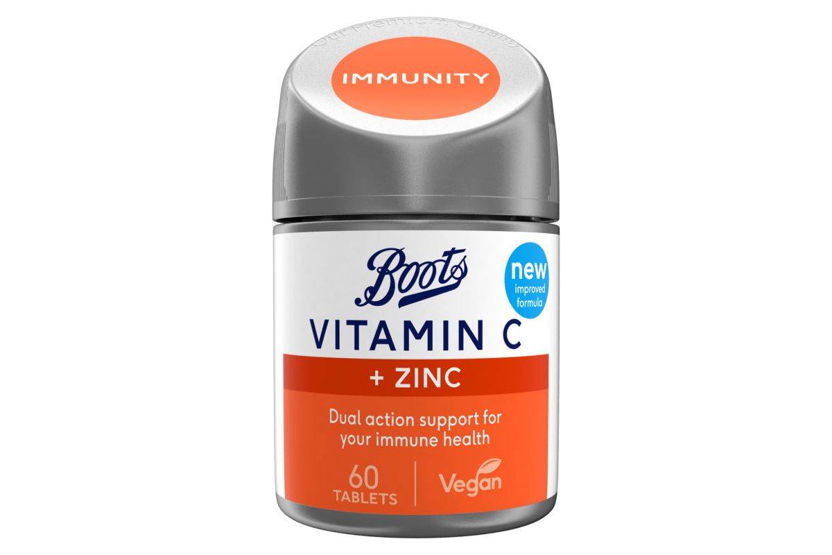 Boots Vitamin C and Zinc 60 Tablets