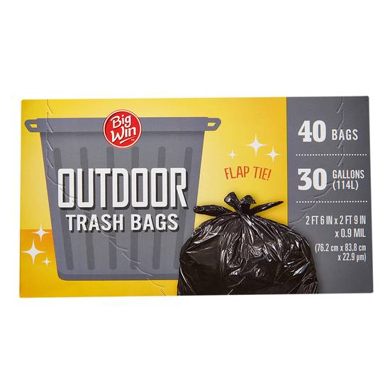 Big Win Outdoor Trash Bags 30 Gallon (40 ct)
