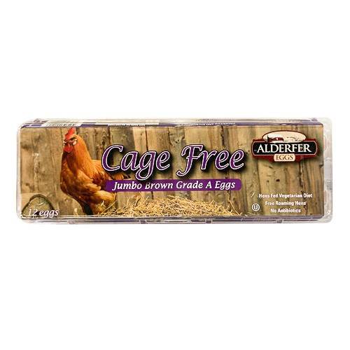 Alderfer Cage Free Jumbo Grade a Brown Eggs (12 ct)
