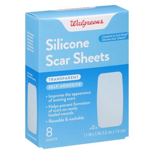 Walgreens Silicone Scar Sheets 1.5 in x 3 in - 8.0 ea