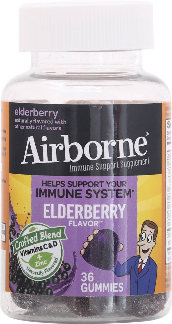 Airborne Elderberry Flavor Immune Support Gummies (36 ct)