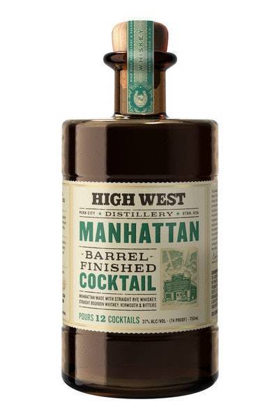 High West Manhattan Barrel Finished Whiskey Premixed Cocktail (375ml bottle)