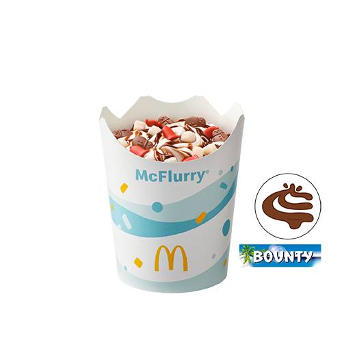 McFlurry® o smaku waniliowym Bounty® z polewą o smaku czekoladowym