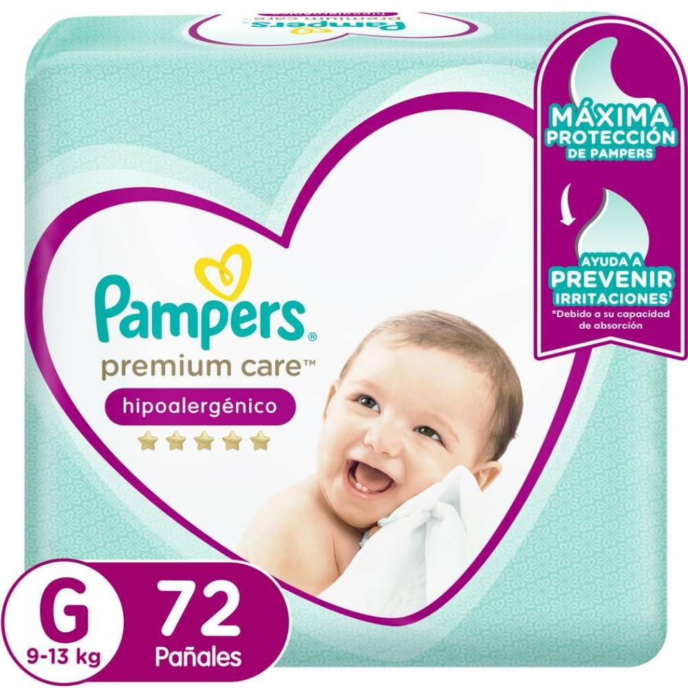 Pañales Desechables Pampers Premium Care G 72 Unidades PAMPERS