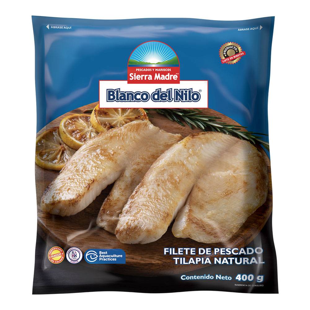 Sierra madre filete de pescado natural blanco