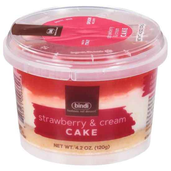 Bindi Strawberry & Cream Cake With Spoon
