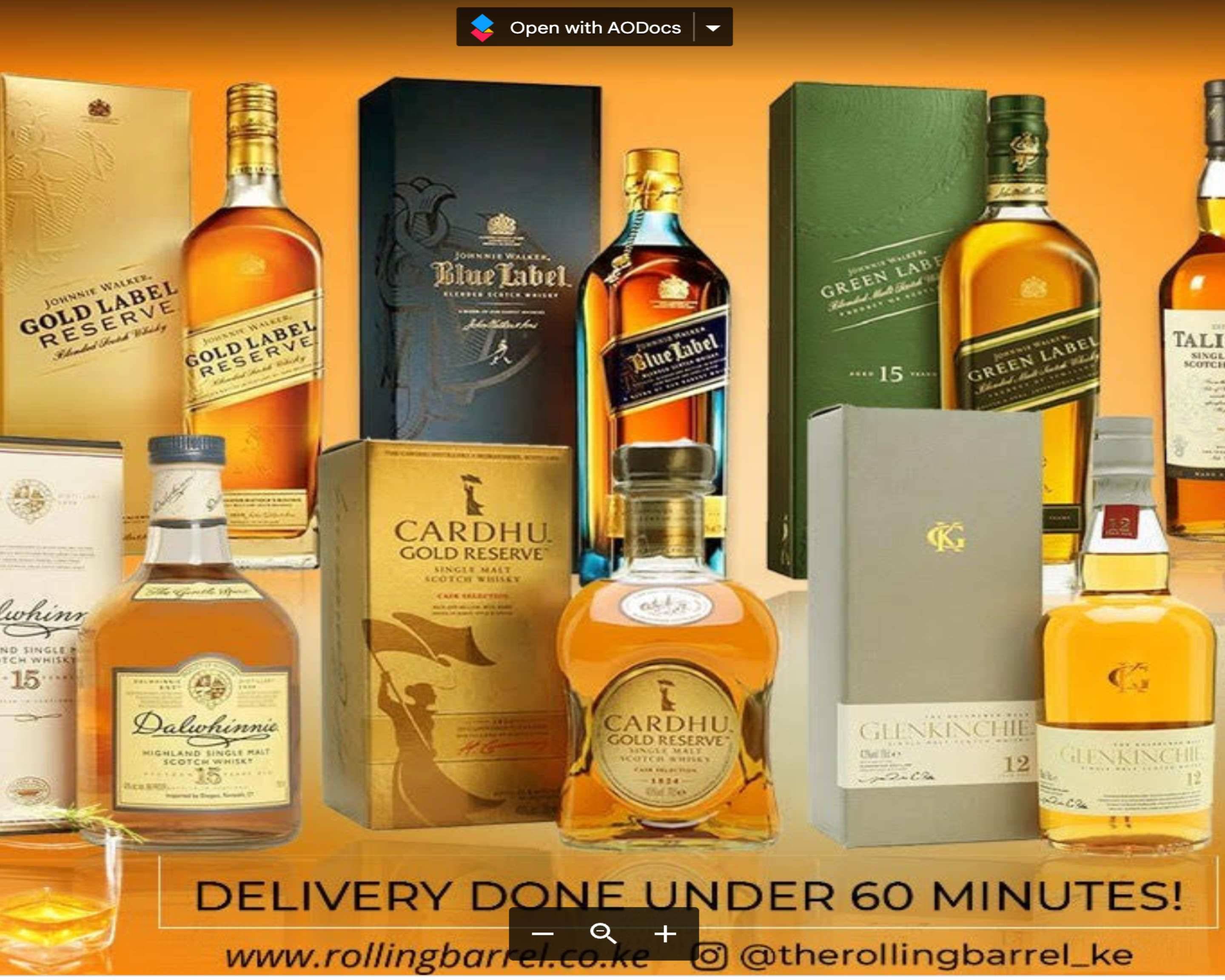 Order Rolling Barrel Menu Delivery Online | Nairobi | Menu & Prices ...