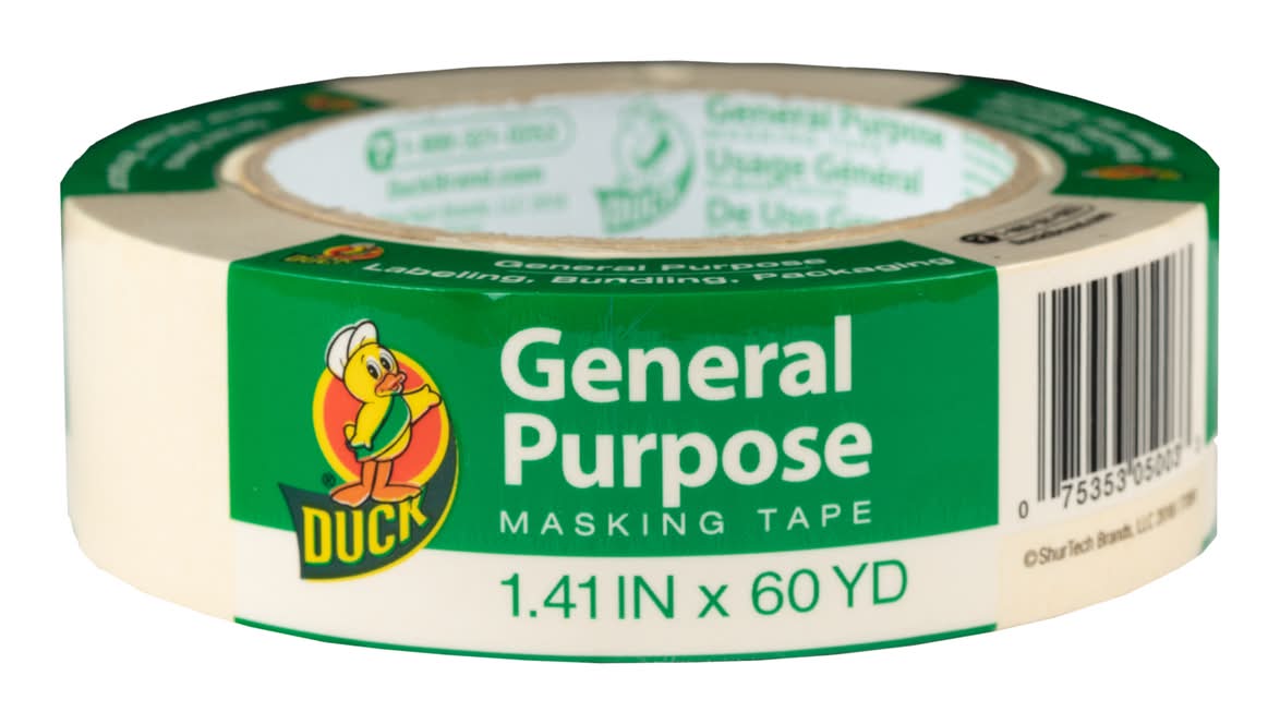 Duck 1.41 In. W X 60 Yd L Beige Regular Strength Masking Tape 1 Pk