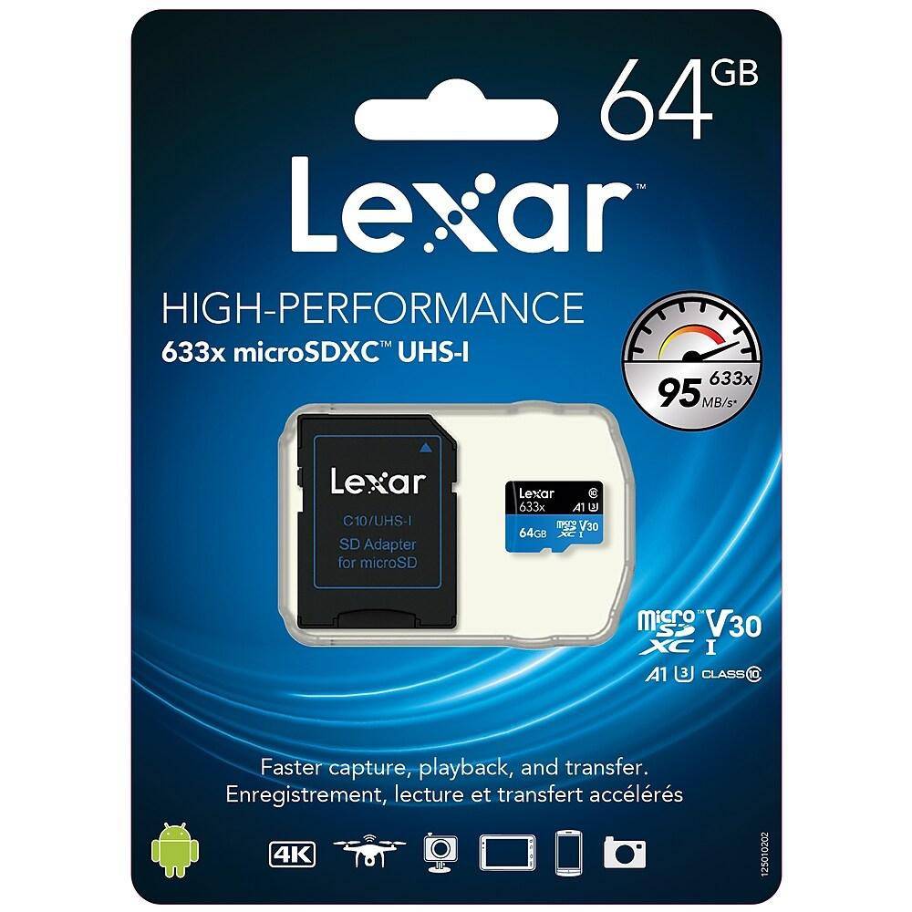 Lexar 64gb 633x Cl10 Micro Sdxc