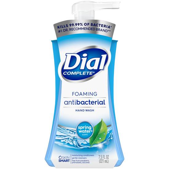 Dial Complete Antibacterial Foaming Hand Wash, Spring Water, 7.5 OZ