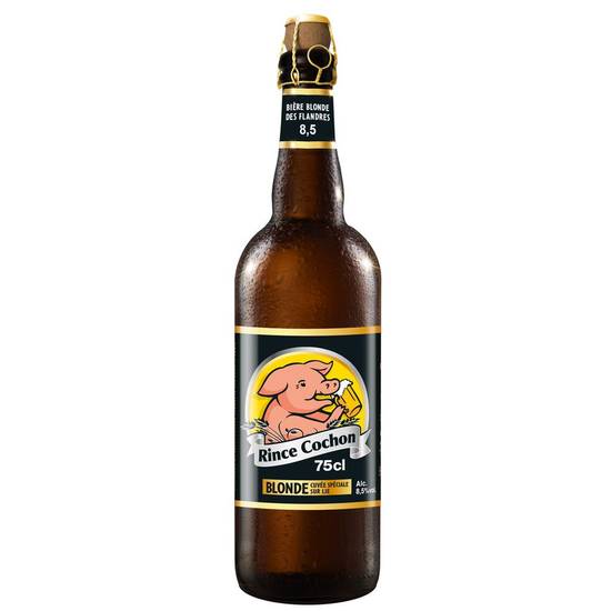 Bière blonde des flandres 8,5° Rince cochon 75cl