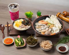  倆碗 鍋燒麵 粥 飯 飲品