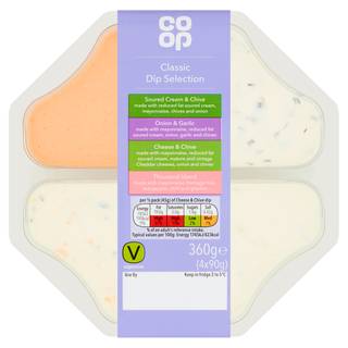 Co-op Classic Dip Selection 4 X 90G (360G)
