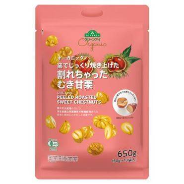 トップバリュグリーンアイオーガニック割れちゃったむき甘栗（特大）50ｇ×13袋入り（中国産）