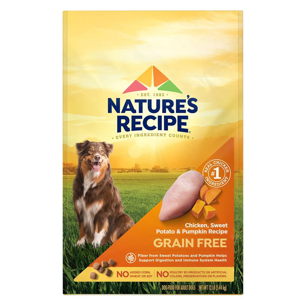 Nature's Recipe Grain Free Chicken Sweet Potato & Pumpkin Recipe Dog Food