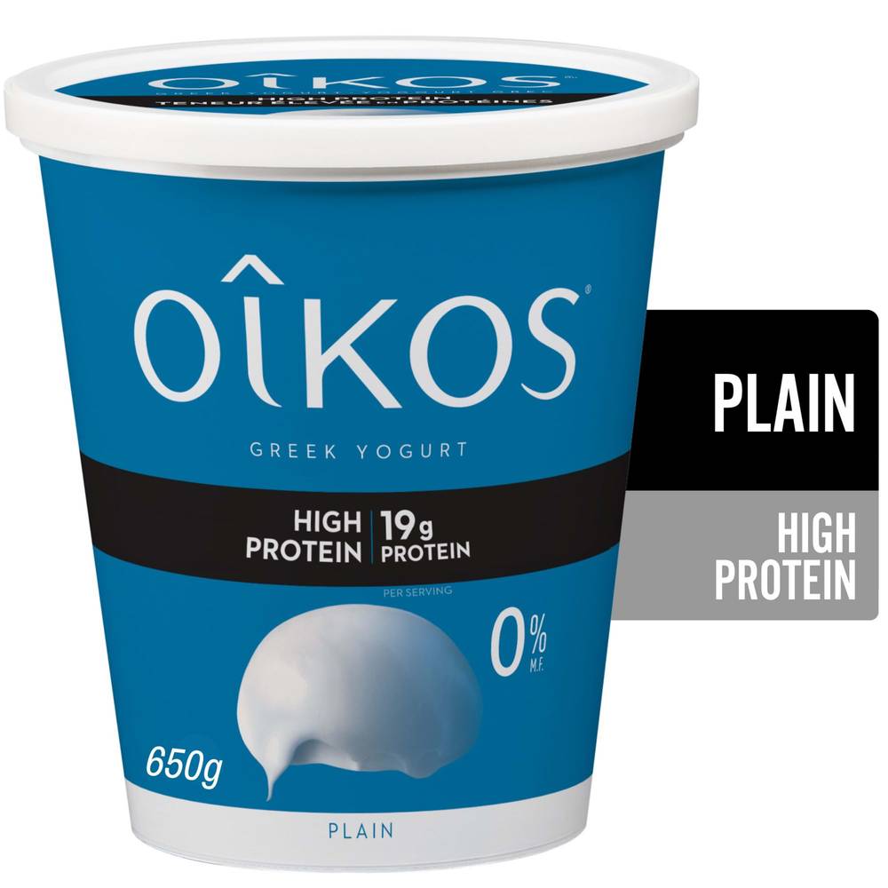 Oikos High Protein Plain Greek Yogurt 0% (650 g)