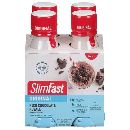 Slimfast Rich Chocolate Royale Meal Replacement Shake (4 x 11 fl oz)
