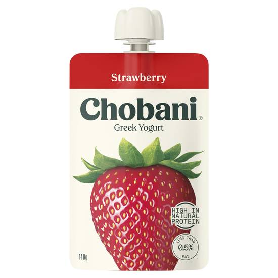 Chobani No Fat Strawberry Greek Yoghurt Pouch 140g