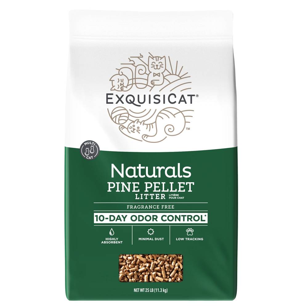 ExquisiCat Naturals Pine Pellet Cat Litter (25 lbs)