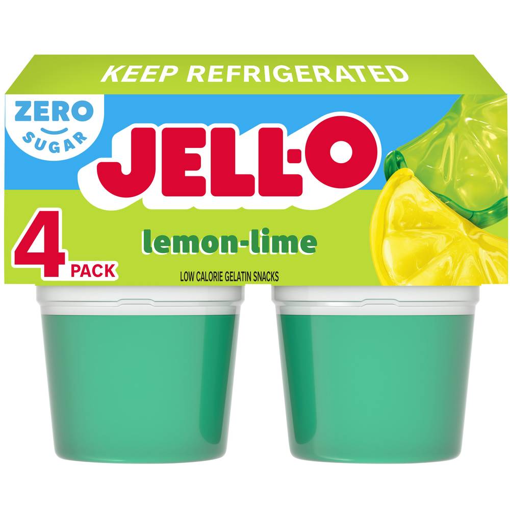 Jell-O Sugar Free Lemon-Lime Gelatin Snacks (4 ct)