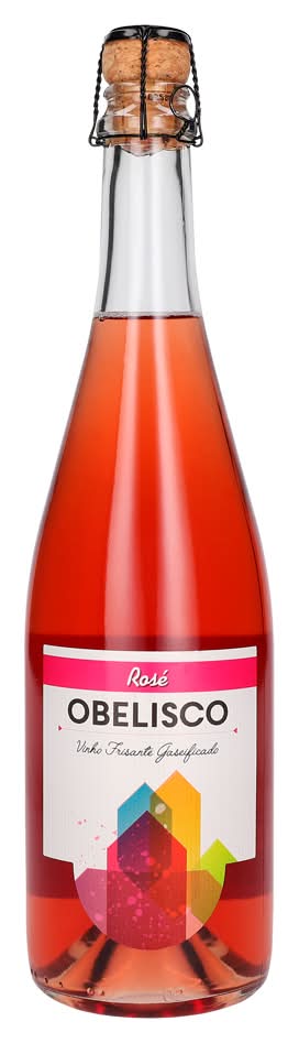 Obelisco - Vinho rosé frisante, região do tejo, garrafa de 0,75 l