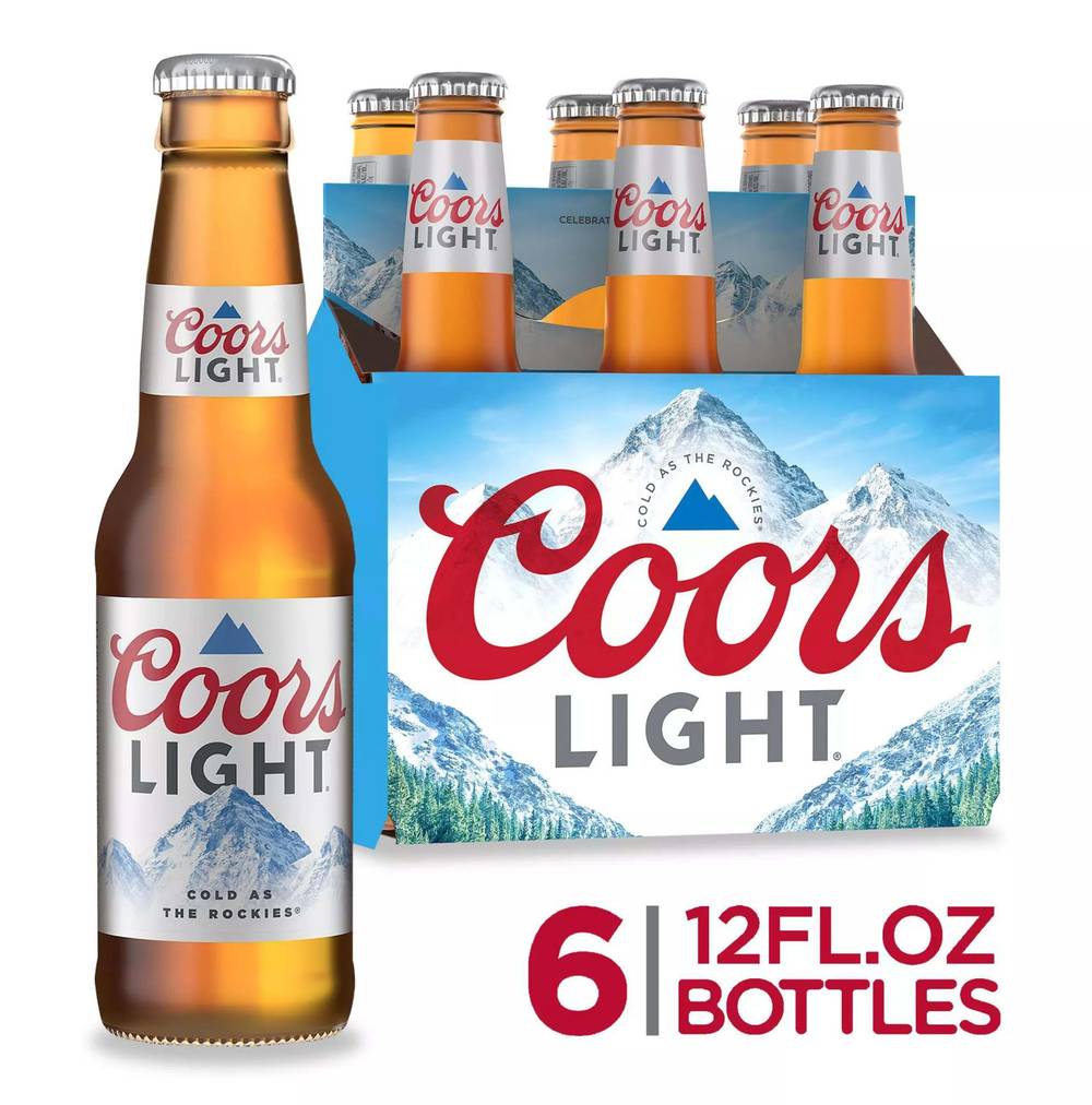 Coors Light Cold As the Rockies Lager Beer (6 x 12 fl oz)