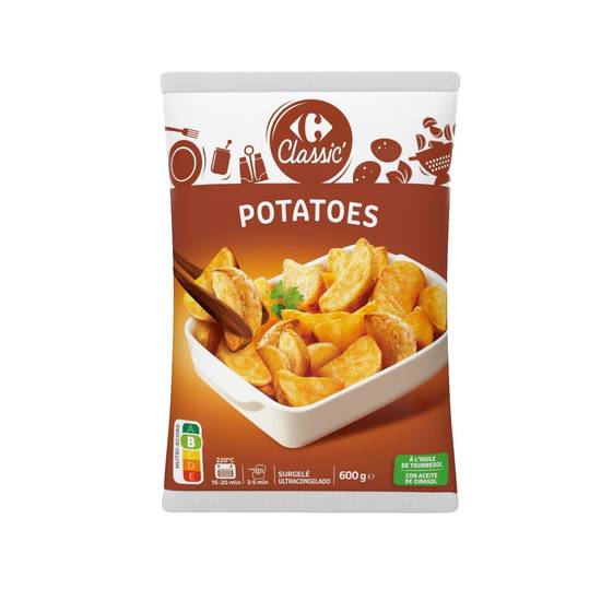 Carrefour Classic' - Pommes de terre en quartiers avec peau enrobées