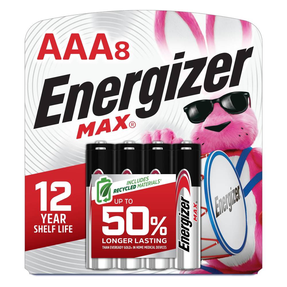 Energizer Max Alkaline AAA Batteries (8-Pack) | E92MP-8